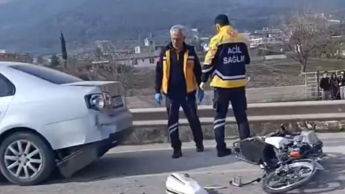 Otomobilin çarptığı sürücü hayatını kaybetti